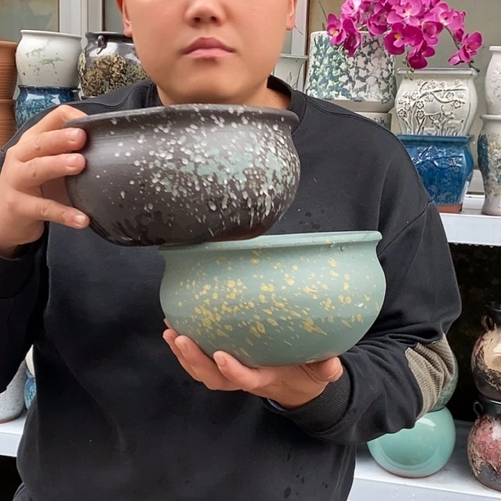 紫砂花盆口20高11福利