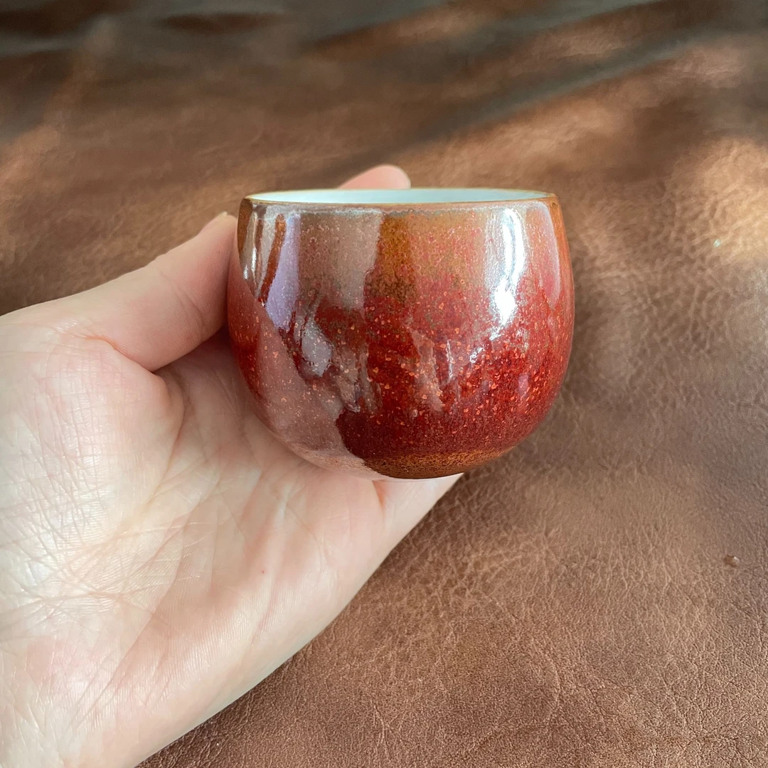 F3 微瑕 窑变红釉杯