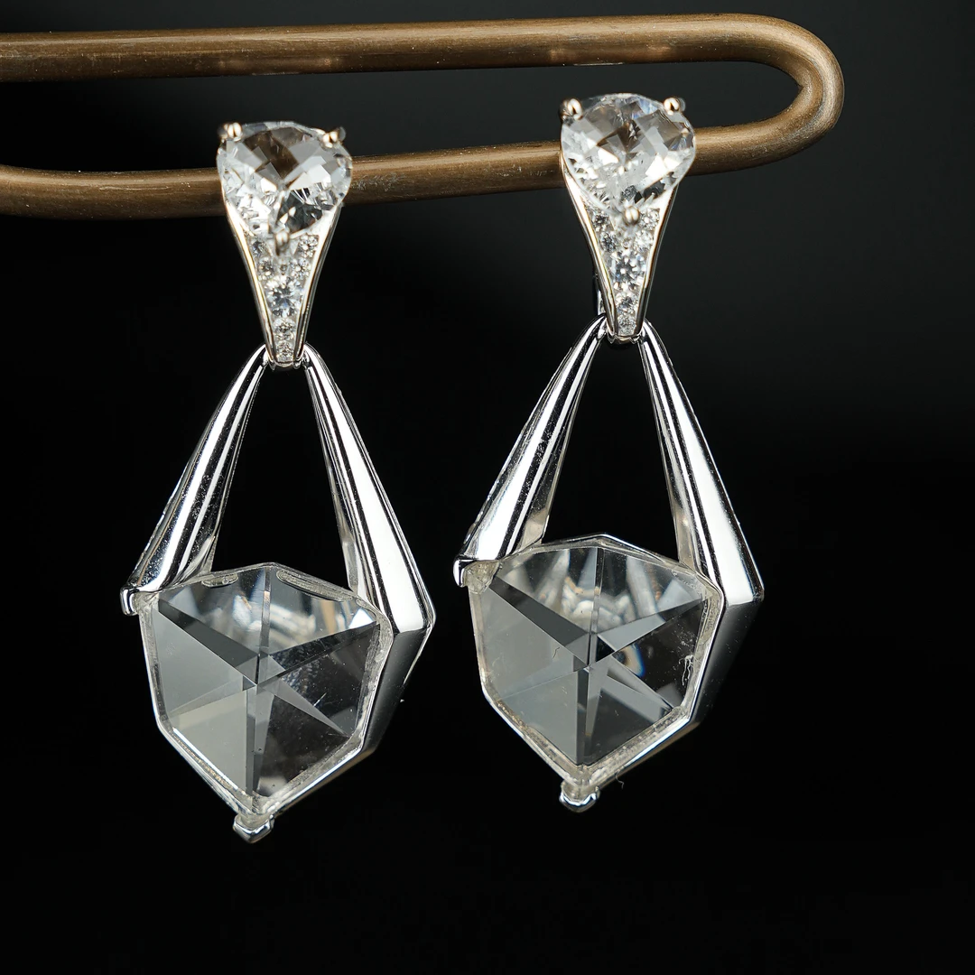 R*白水晶耳钉@YLG05011816@