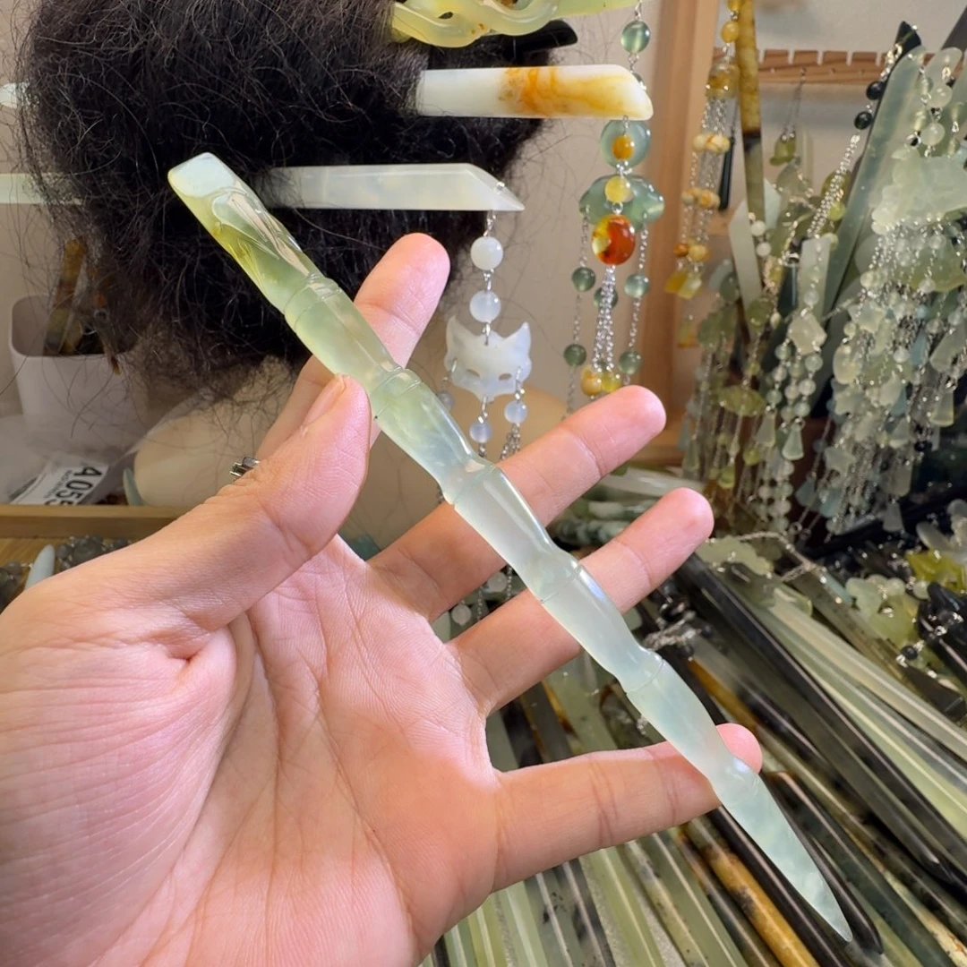 蛇纹石玉合金发饰