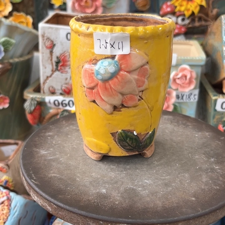 紫砂花盆粗陶材质多肉花盆