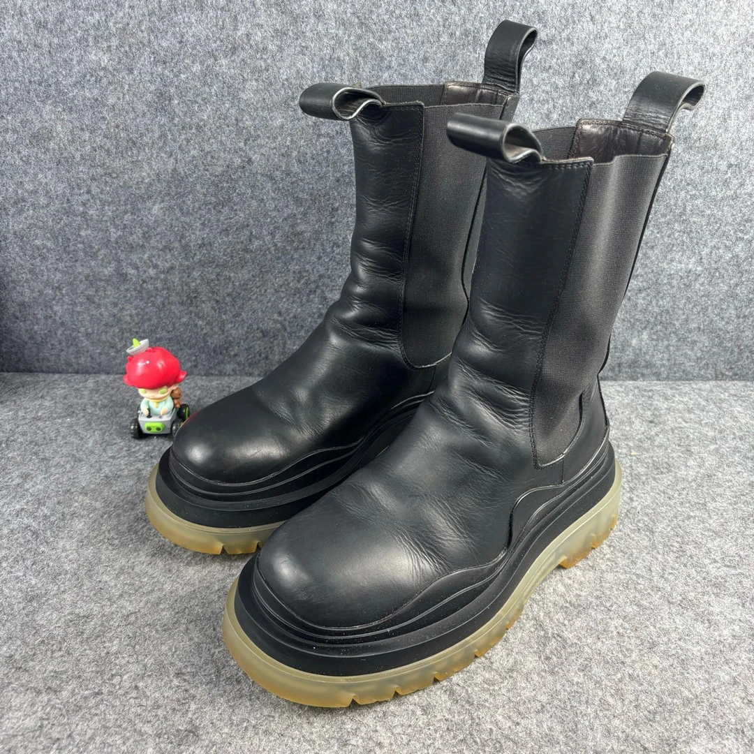 95新 BOTTEGA VENETA/葆蝶家 切尔西靴 39码 公价8500 YLP1747