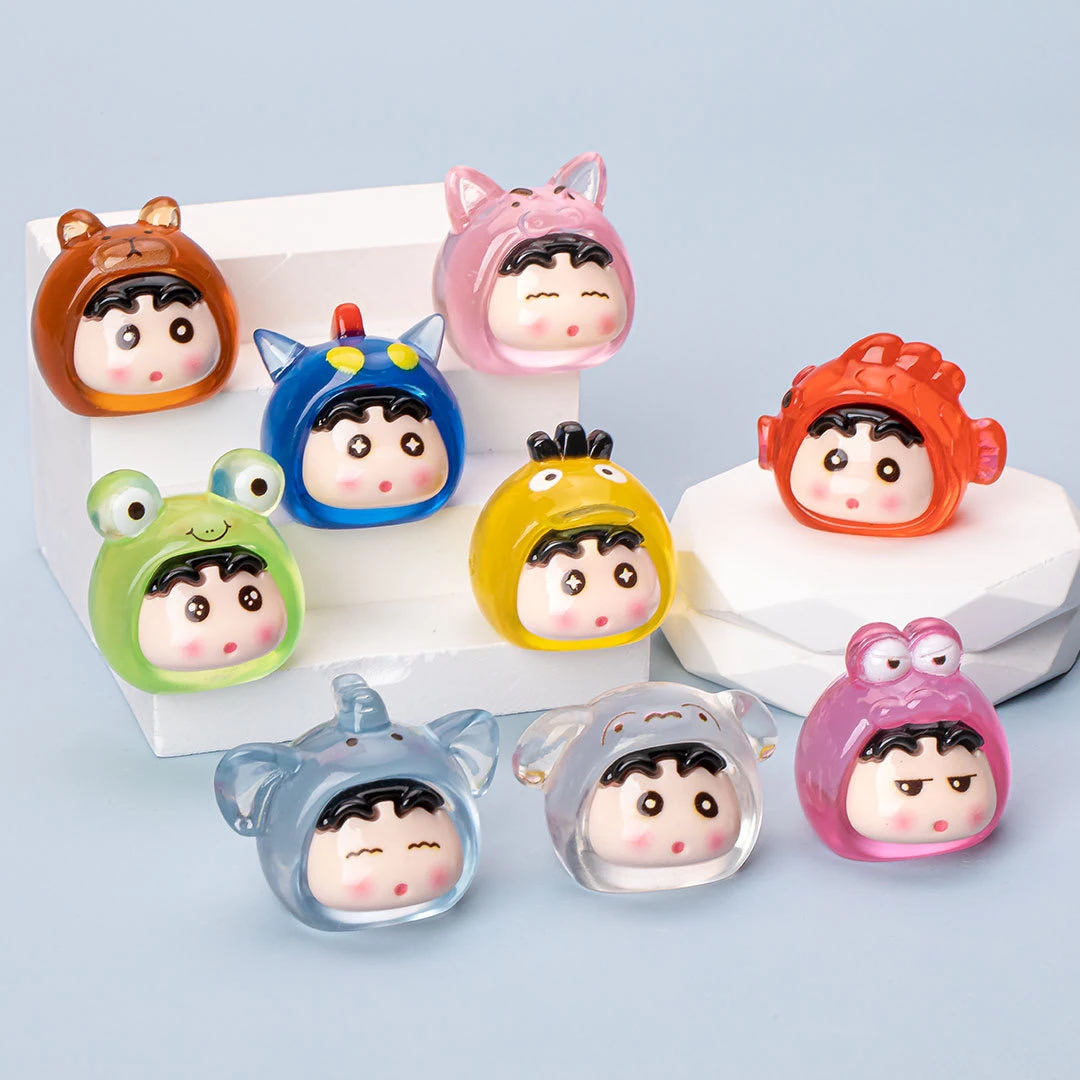 【九宫格+对对碰+许愿】高透可爱小新diy摆件