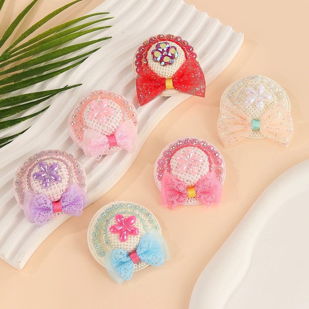 儿童边夹韩版发夹蝴蝶结顶夹帽子发卡宝宝可爱一字夹新款头发饰品