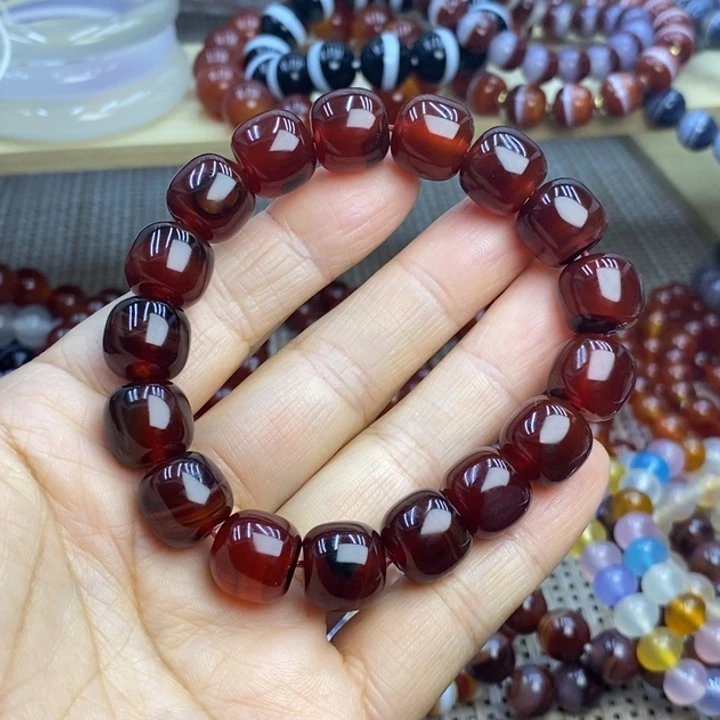 用***4玛瑙/玉髓未镶嵌手链