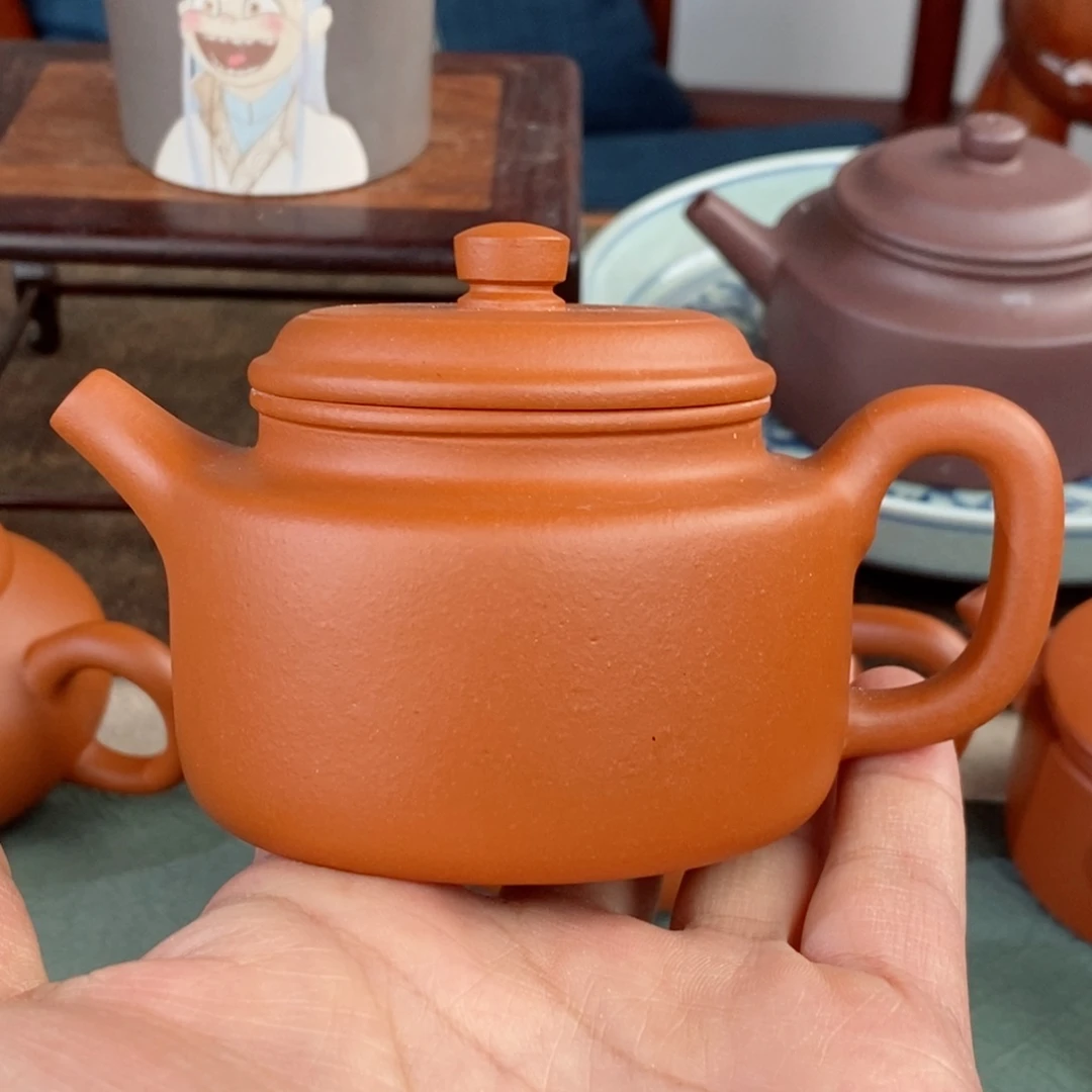 紫砂茶壶小红泥德中半手150毫升