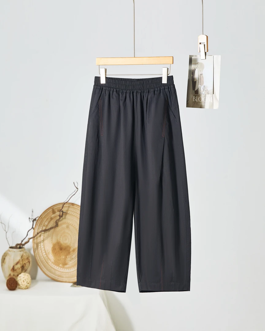 【谢姐专属】轻奢时尚女款2025新款夏季休闲百搭通勤七分裤26596