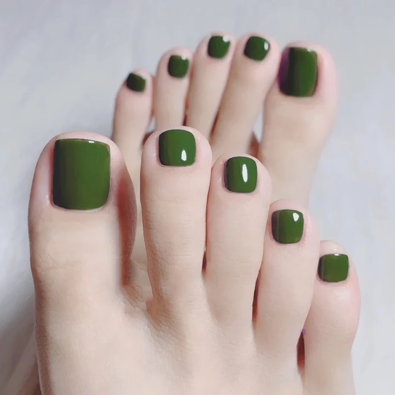 夏天显白指甲油脚趾免烤速干防水不掉色不可撕拉绿色系清新美甲油