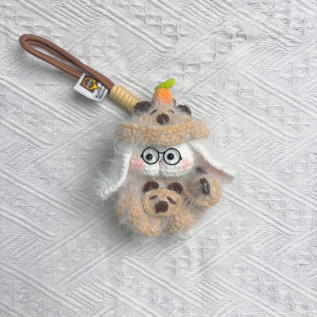 仿貂毛卡皮糖糖兔纯手工钩织玩偶成品现货挂件摆件配饰礼物