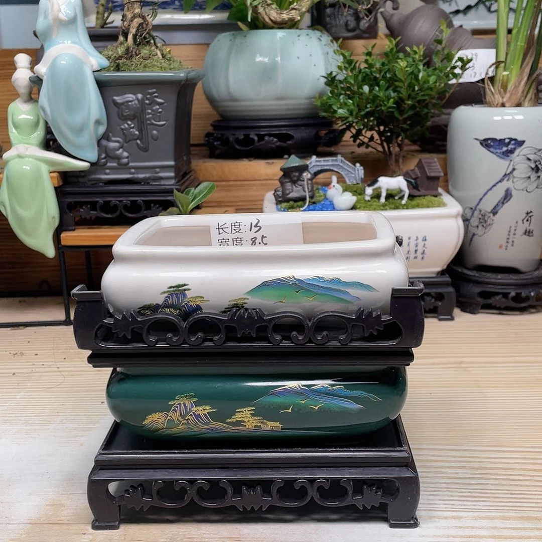 紫砂花盆陶瓷艺术花盆陶瓷