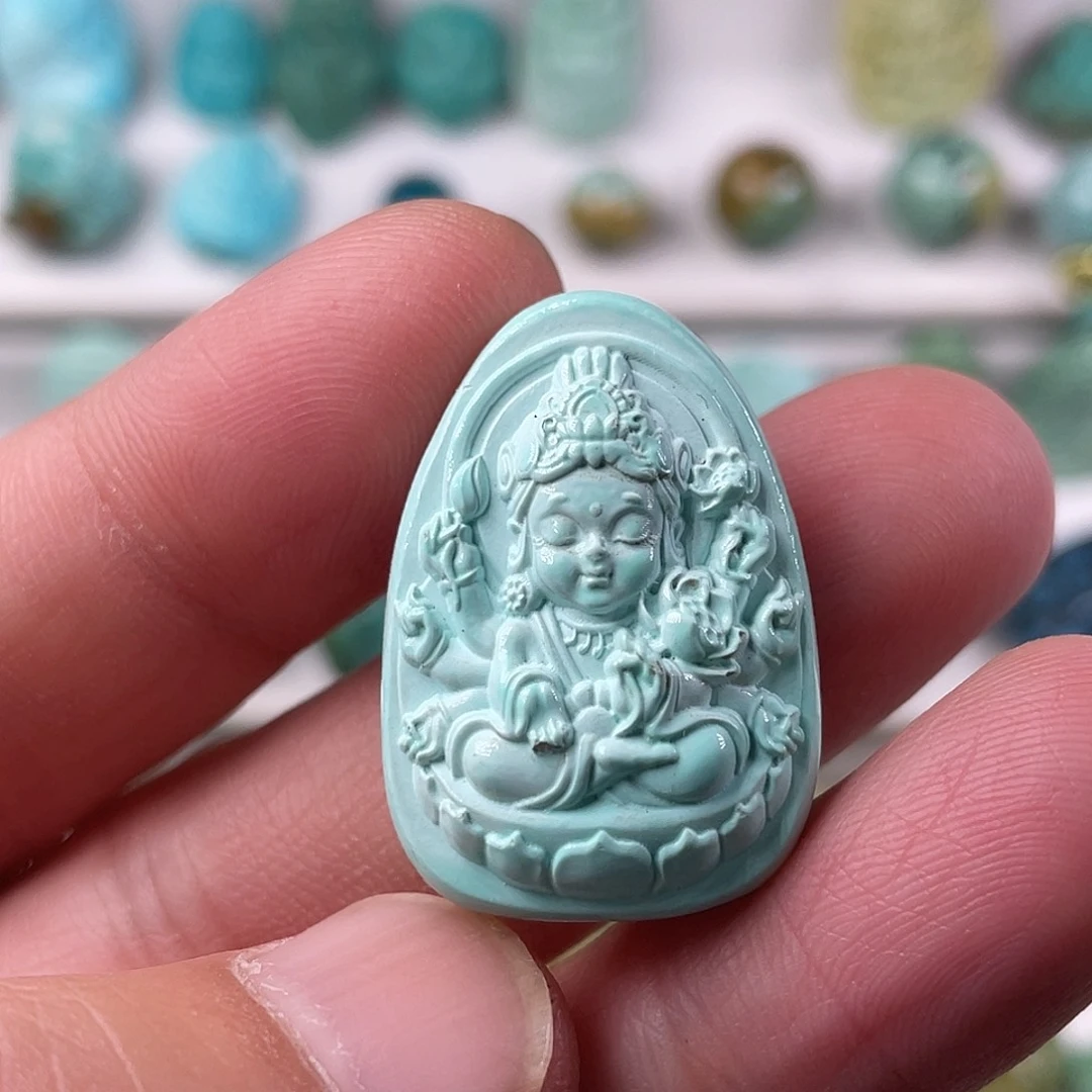 绿松石未镶嵌颈饰