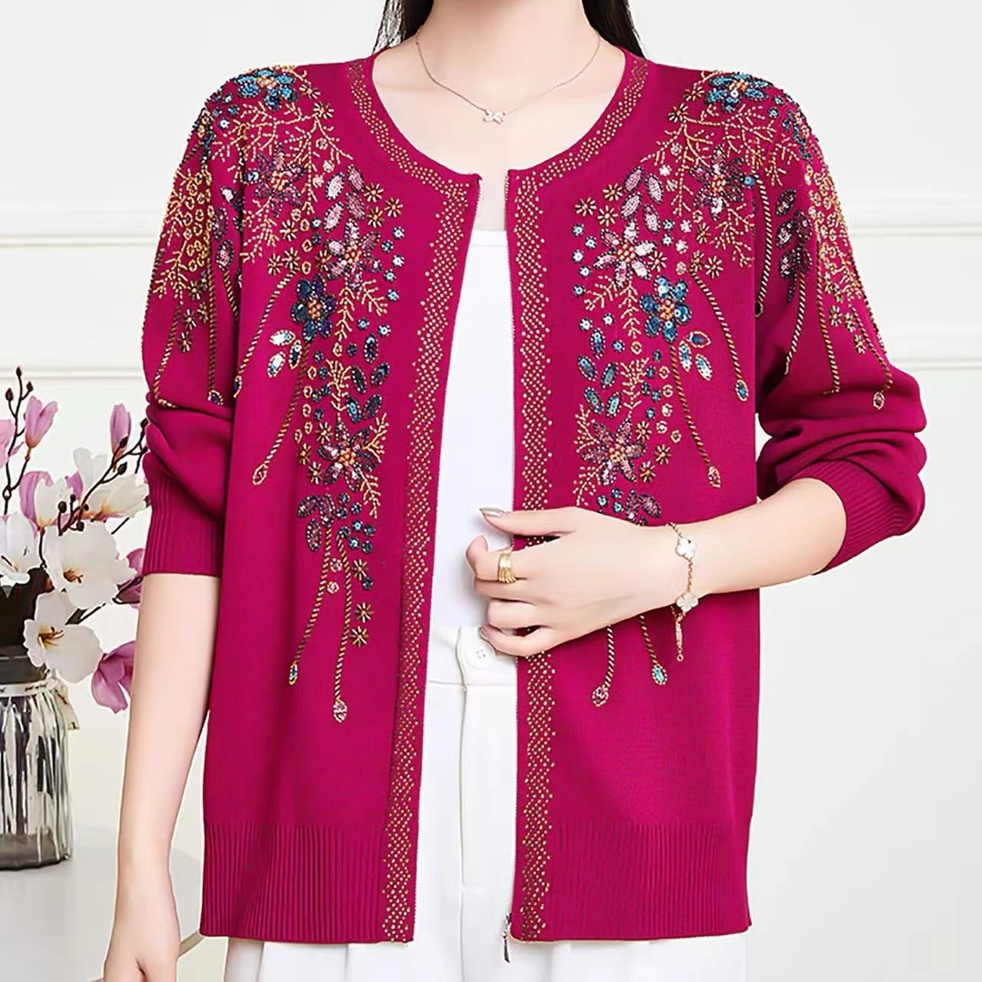 P0-51-1气质时尚休闲百搭中国风大码妈妈装