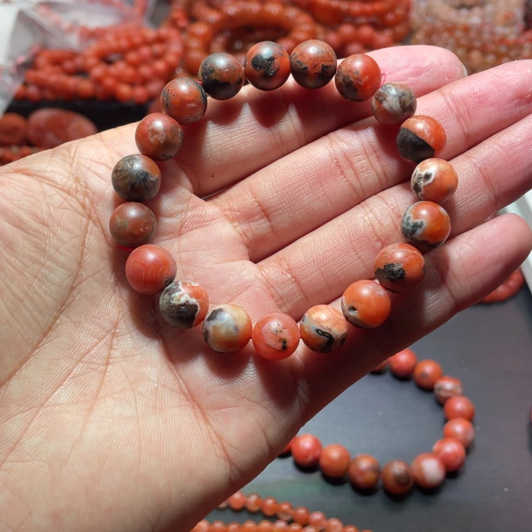 南红玛瑙手链未镶嵌