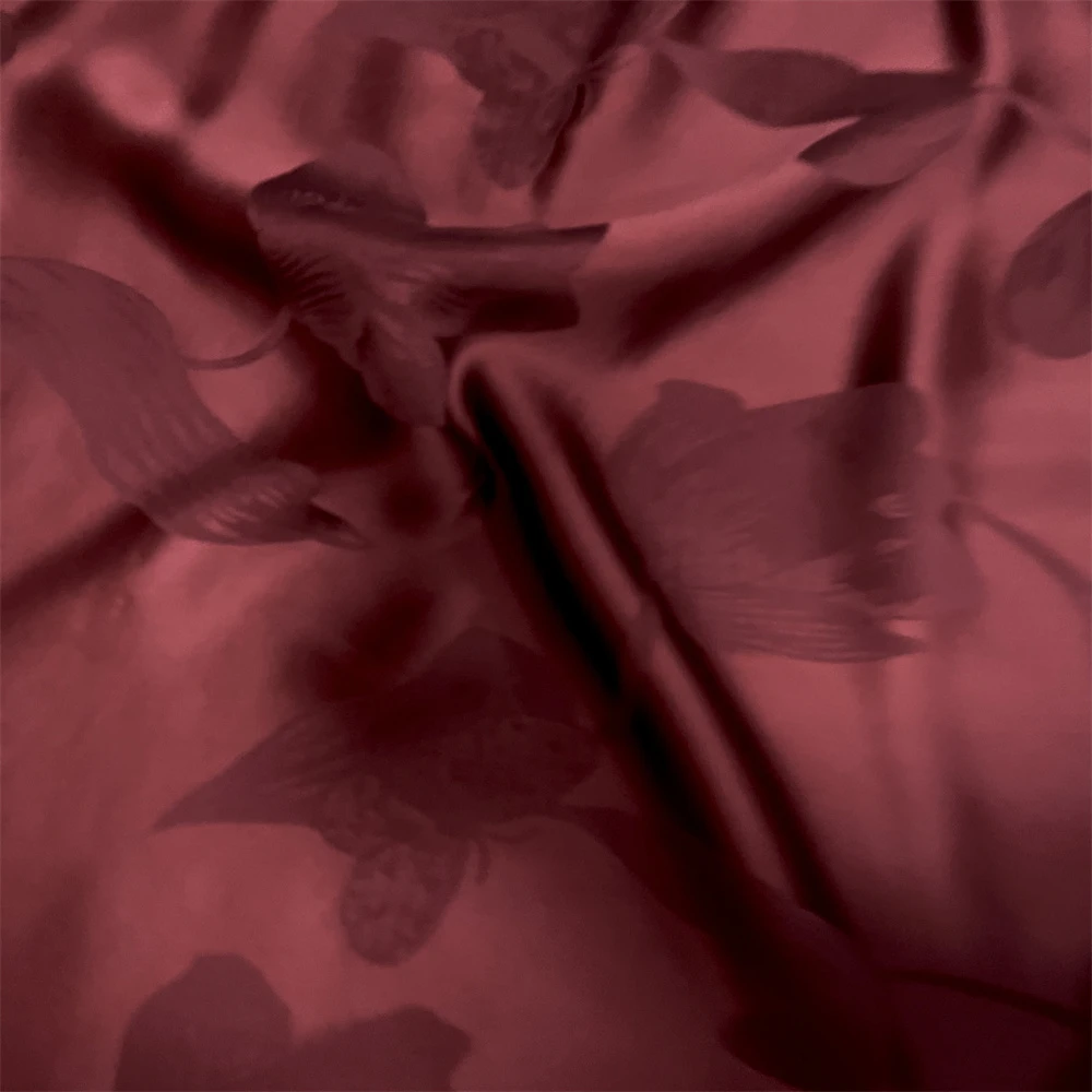 三月三布庄【素色大王缎】真丝花萝莨纱面料国风新中式面料