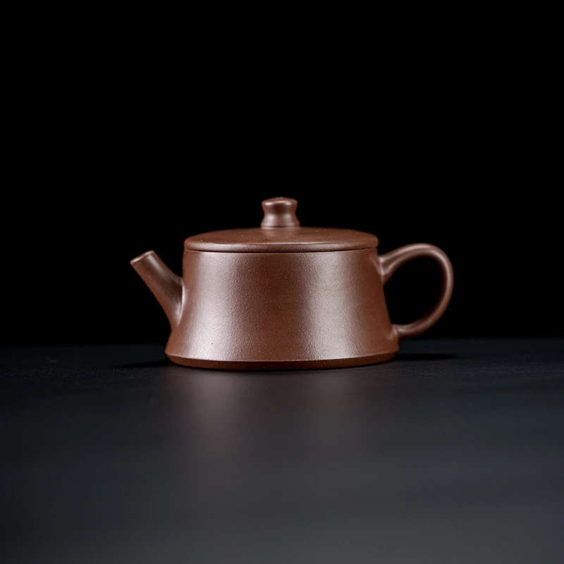 【云柱】原矿深井底槽清 140cc 手工制作 内推孔宜兴紫砂壶