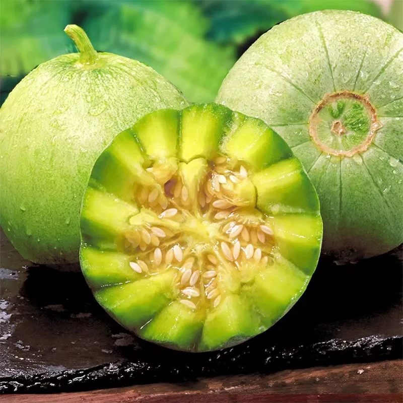 绿宝甜瓜(3-5斤)头茬甜瓜  绿宝石甜瓜