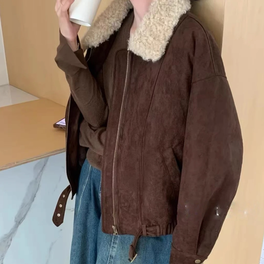 【两面派】短款拉链翻领棉服外套5831