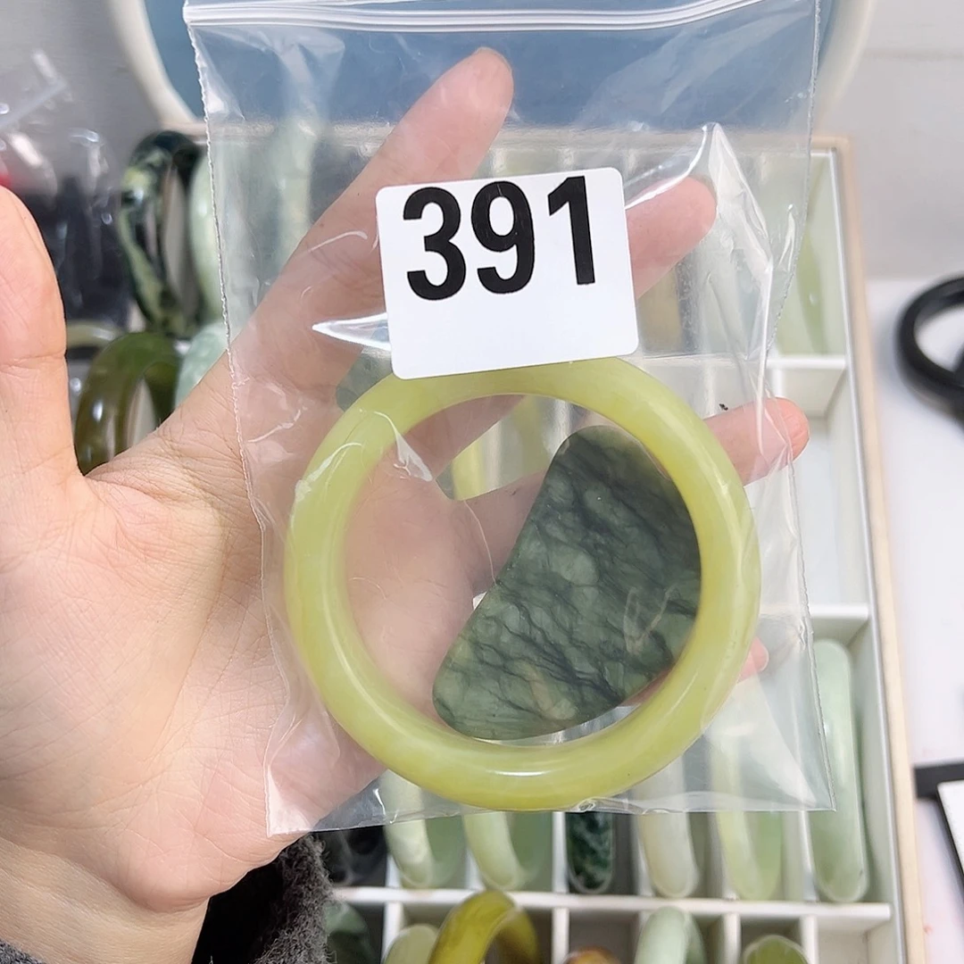 蛇纹石玉合金手镯茶**灬