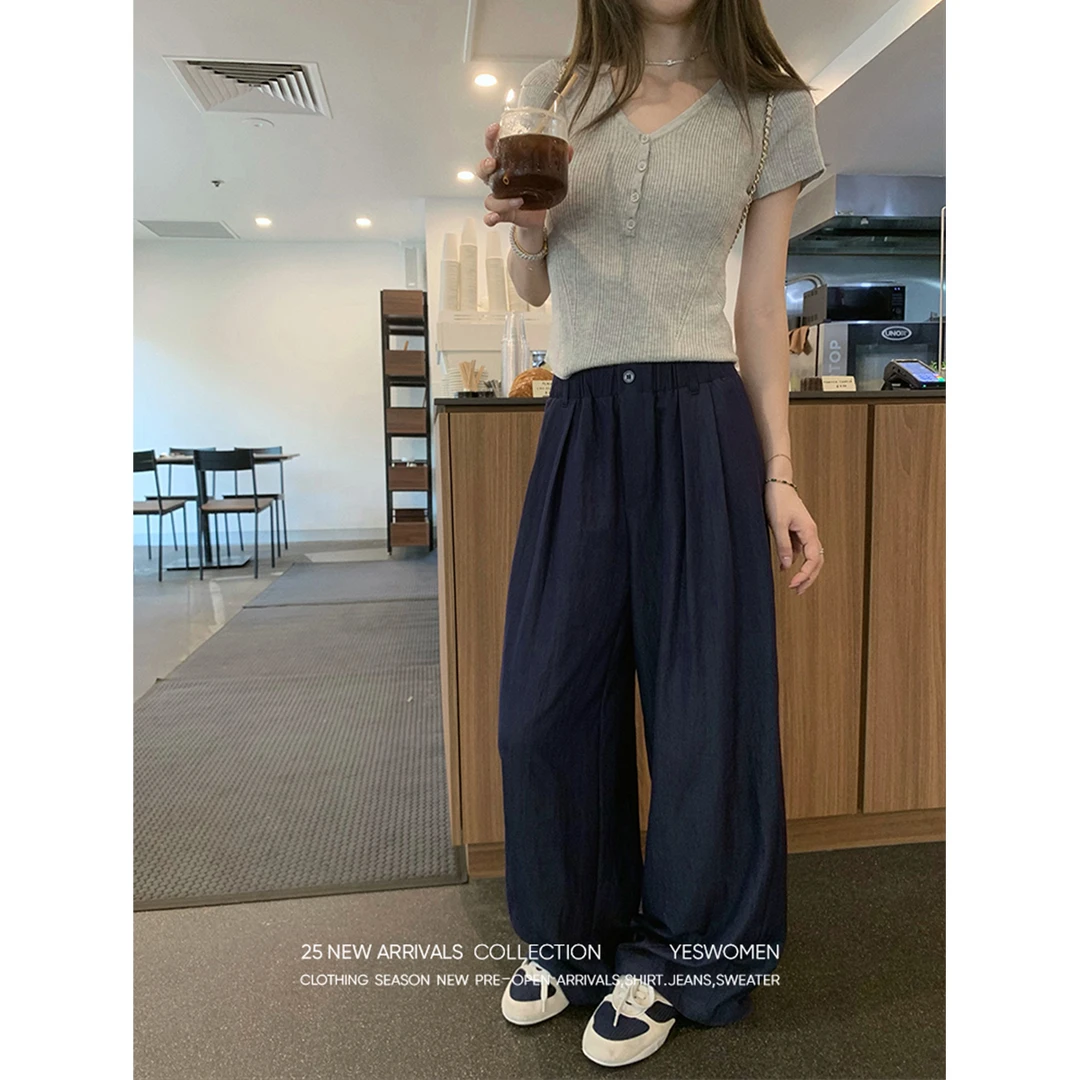 YESWOMEN云朵裤·无压垂感親肤透氣自带皱 慵懒随性XY63412C2039可