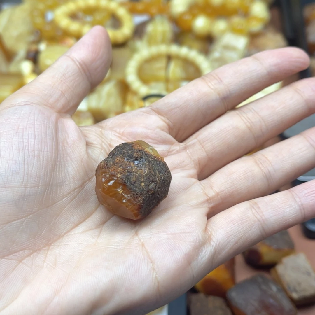 【闪购商品】未镶嵌定制琥珀文*哥天然琥珀蜜蜡原石定制j