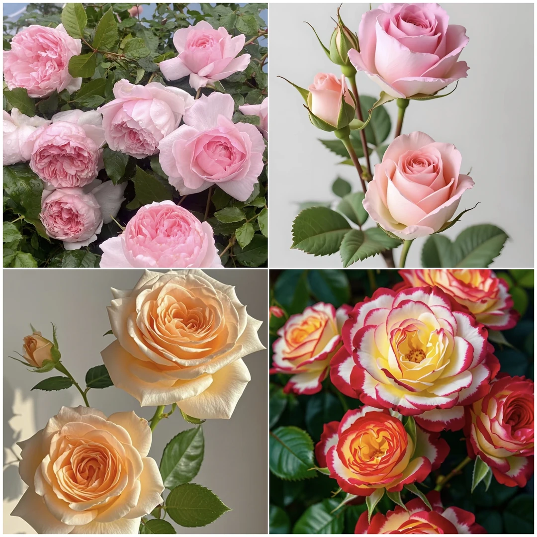 【苗情好组合】搭配好四颗不同品种月季小杯苗带花苞 无标签 不售后