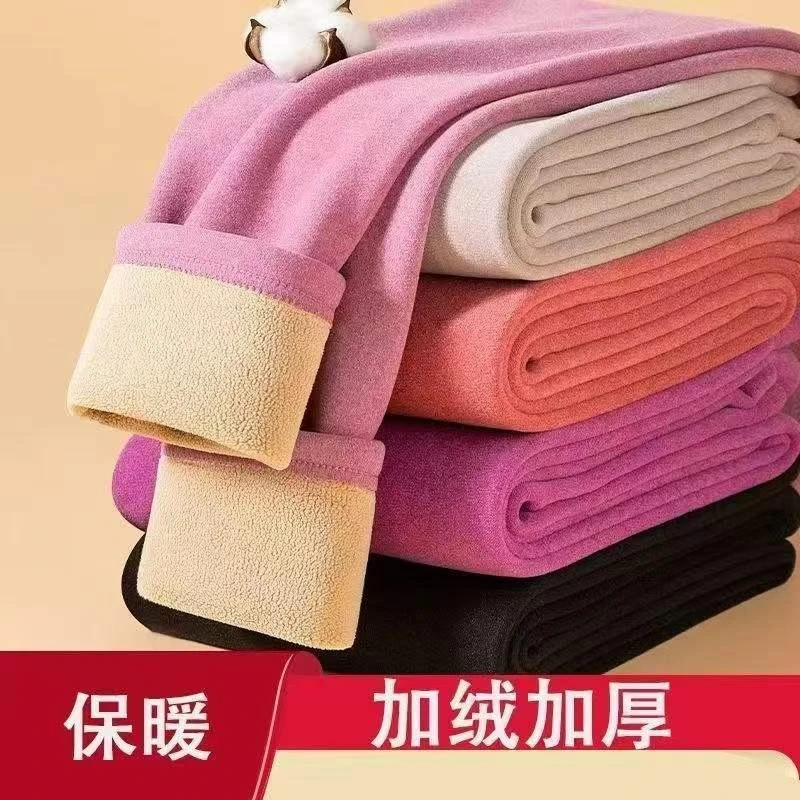 （粉丝福利）加绒加厚驼绒裤厚款男女款秋冬保暖裤内穿防寒保暖Z