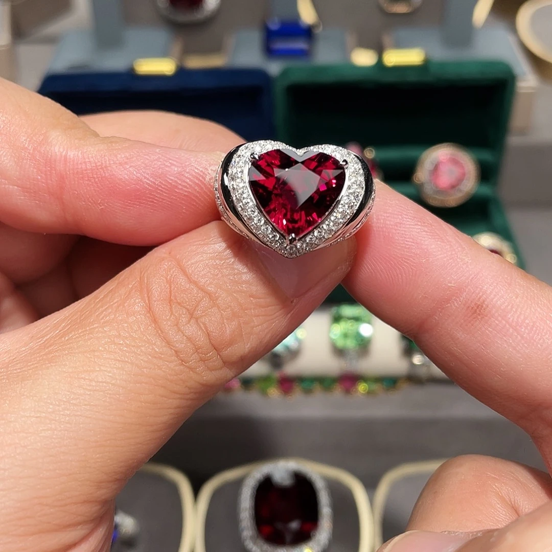 碧玺戒指18K金镶嵌5.38ct