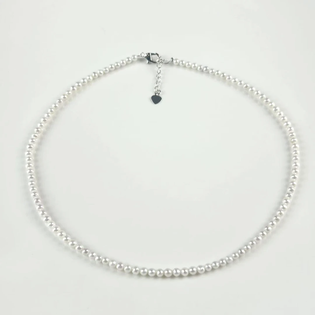 LIOMEXUN链子925银  4-4.5mmAK小米珠简约百搭气质时尚小米链叠戴