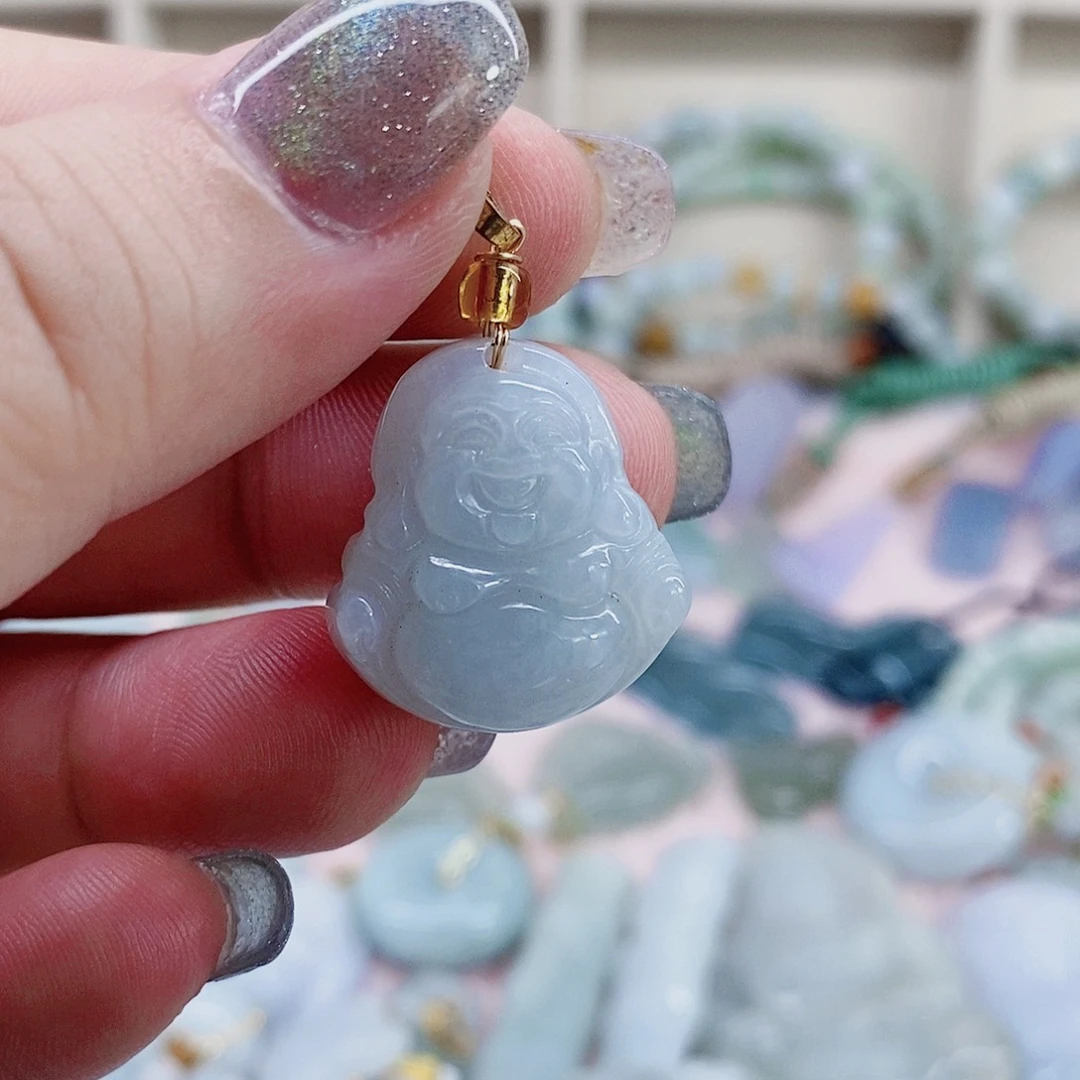 颈饰未镶嵌翡翠天然