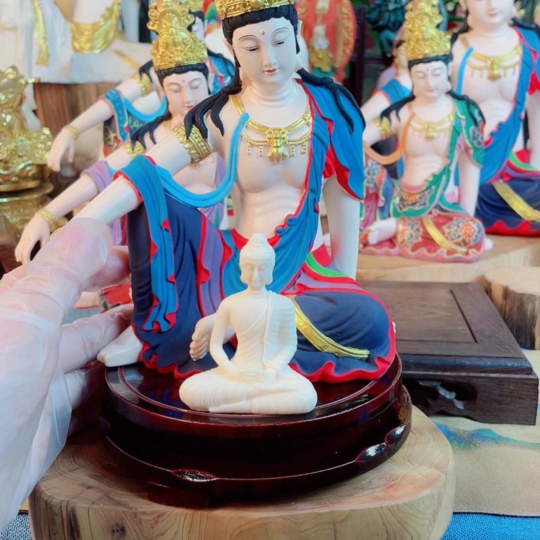 无***#石材自在观音摆件20