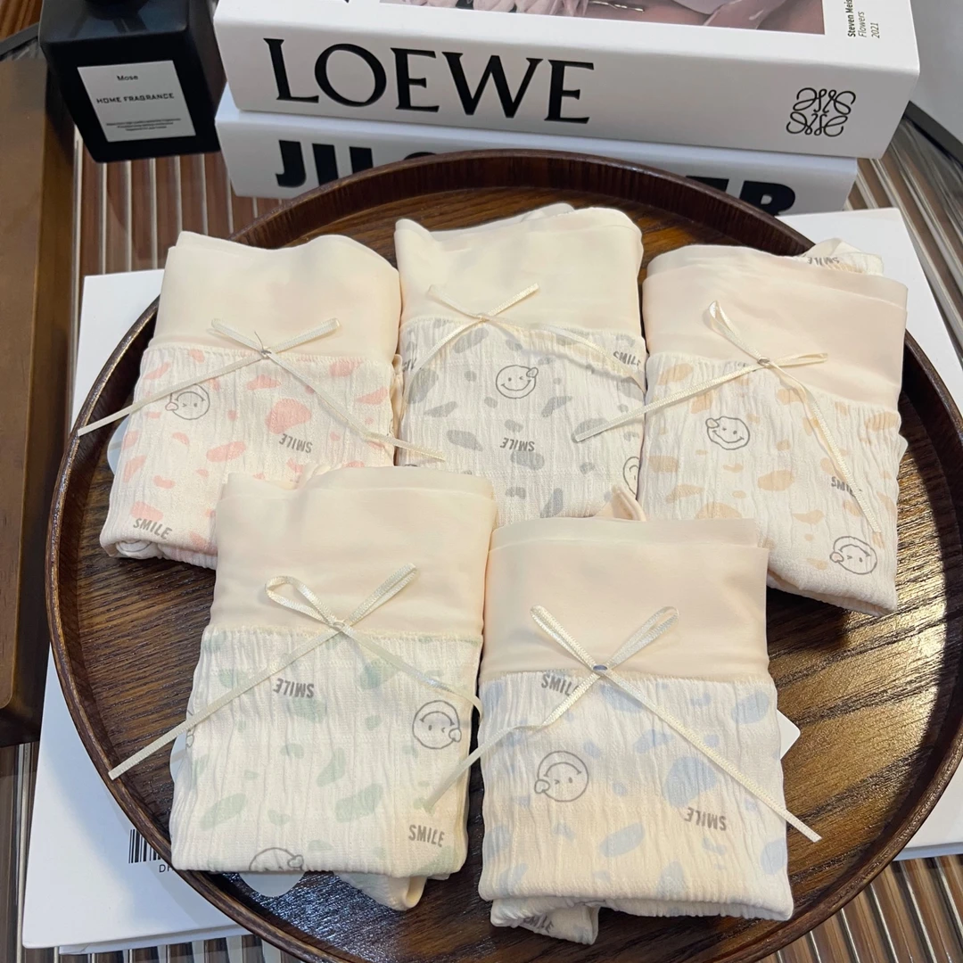 【70-110斤五条装】笑脸泡泡棉定制款女士三角裤