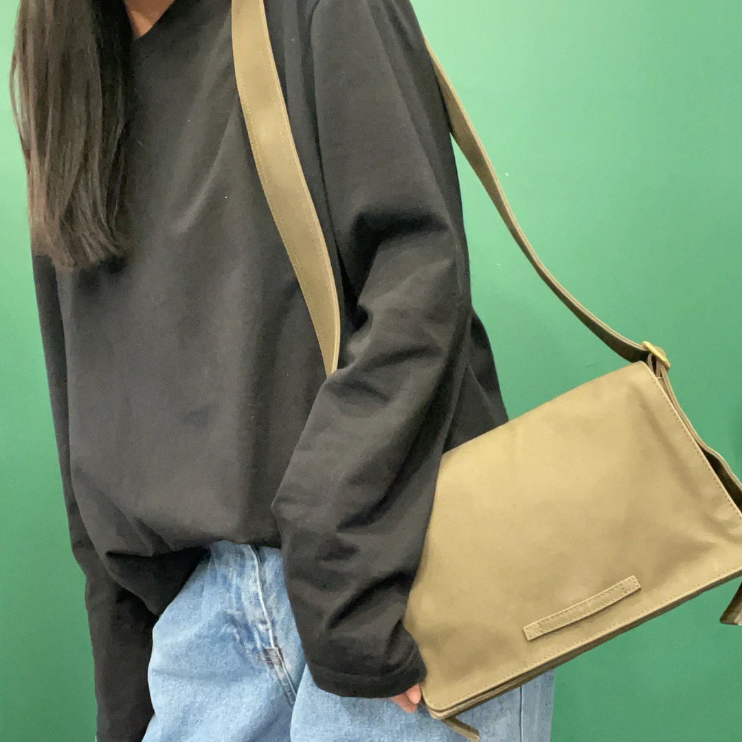 95新 BURBERRY/博柏利 【KK】 77 1242 军绿色战马刺绣邮差斜挎包