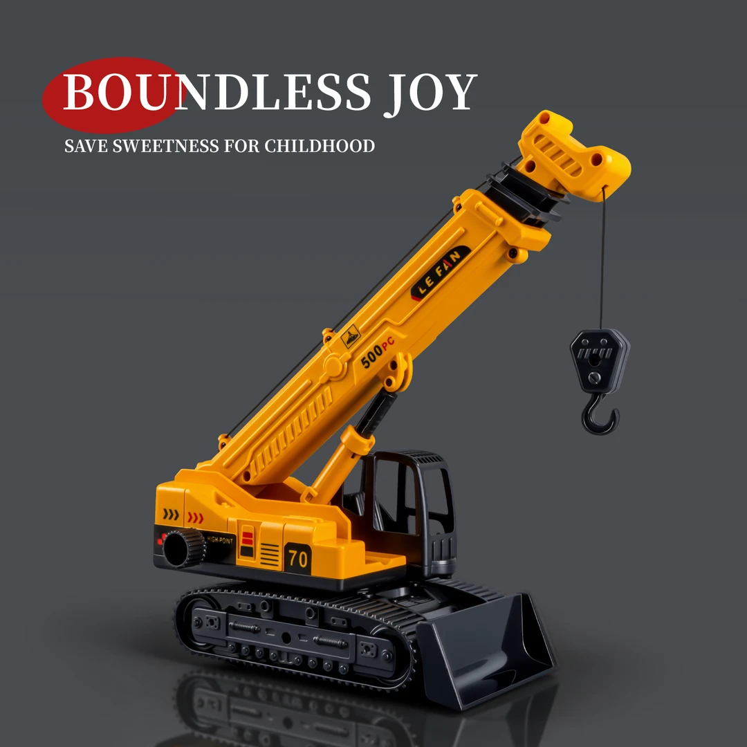 儿童惯性工程车玩具可升降吊车玩具模型工程车3-6岁儿童玩具2岁