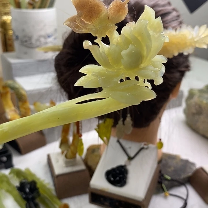 【闪购商品】蛇纹石玉合金发饰范**帅