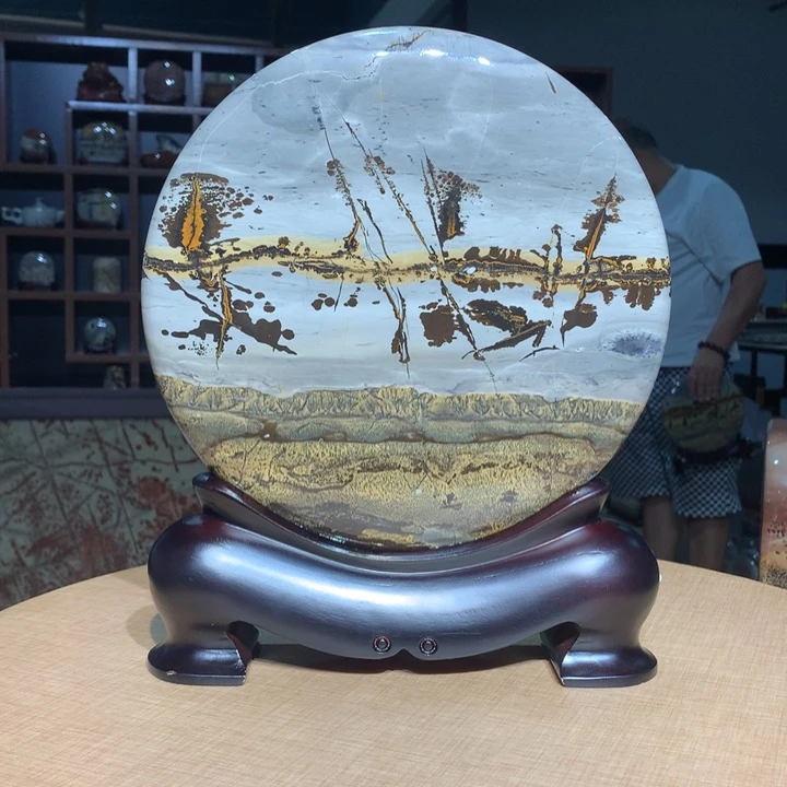 ，广西国画石摆件，收藏观赏