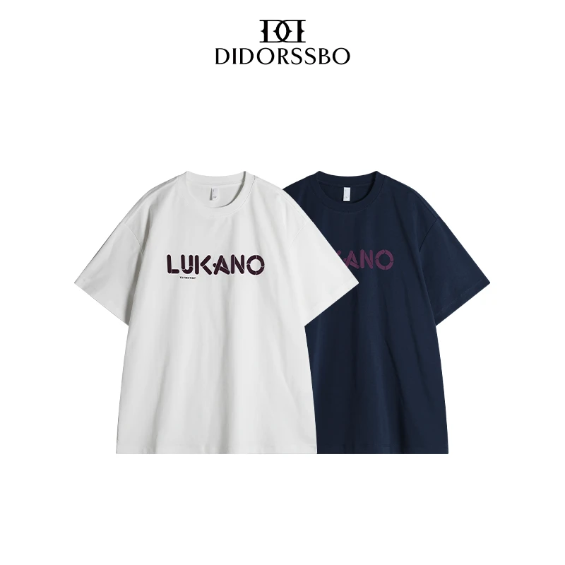 DIDORSSBO夏季新款男女款时尚简约休闲印花纯棉圆领短袖T恤SK6713