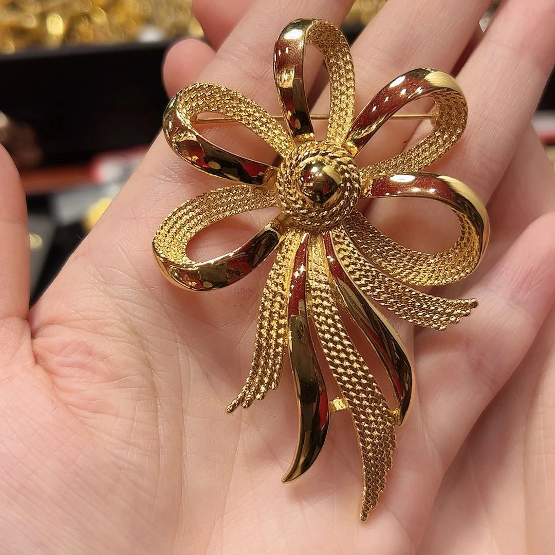 琉璃铜合金锆石铁合金美国莫奈胸针