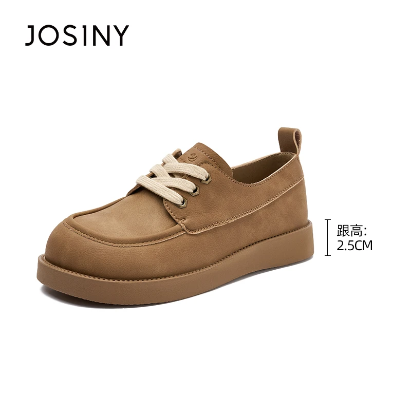 卓诗尼女鞋复古博肯鞋女2025春季新款休闲百搭单鞋平底通勤乐福鞋