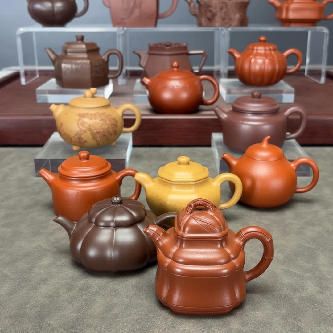 海***宁茶壶紫砂竹鼎150CC朱泥