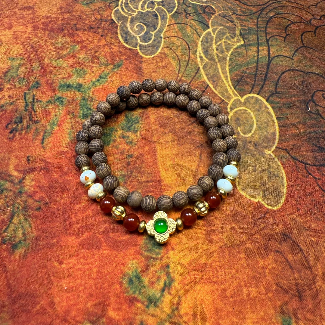 增香沉香木A099双圈精品手串-无礼盒