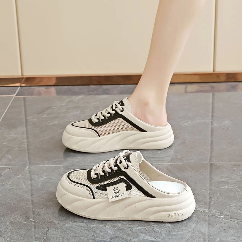 网红爆款女2025夏季新款时尚百搭厚底外穿休闲包头运动沙滩凉鞋女