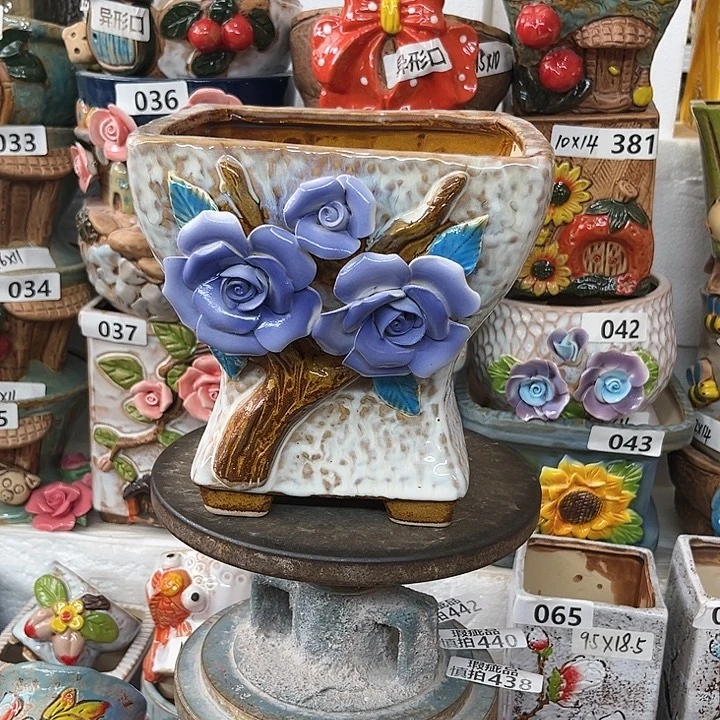 粗陶材质多肉花盆