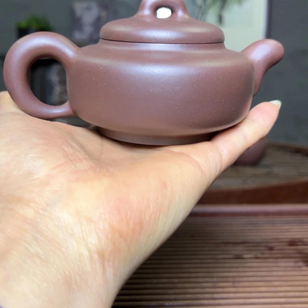 紫砂茶壶底槽青碧玉半手工