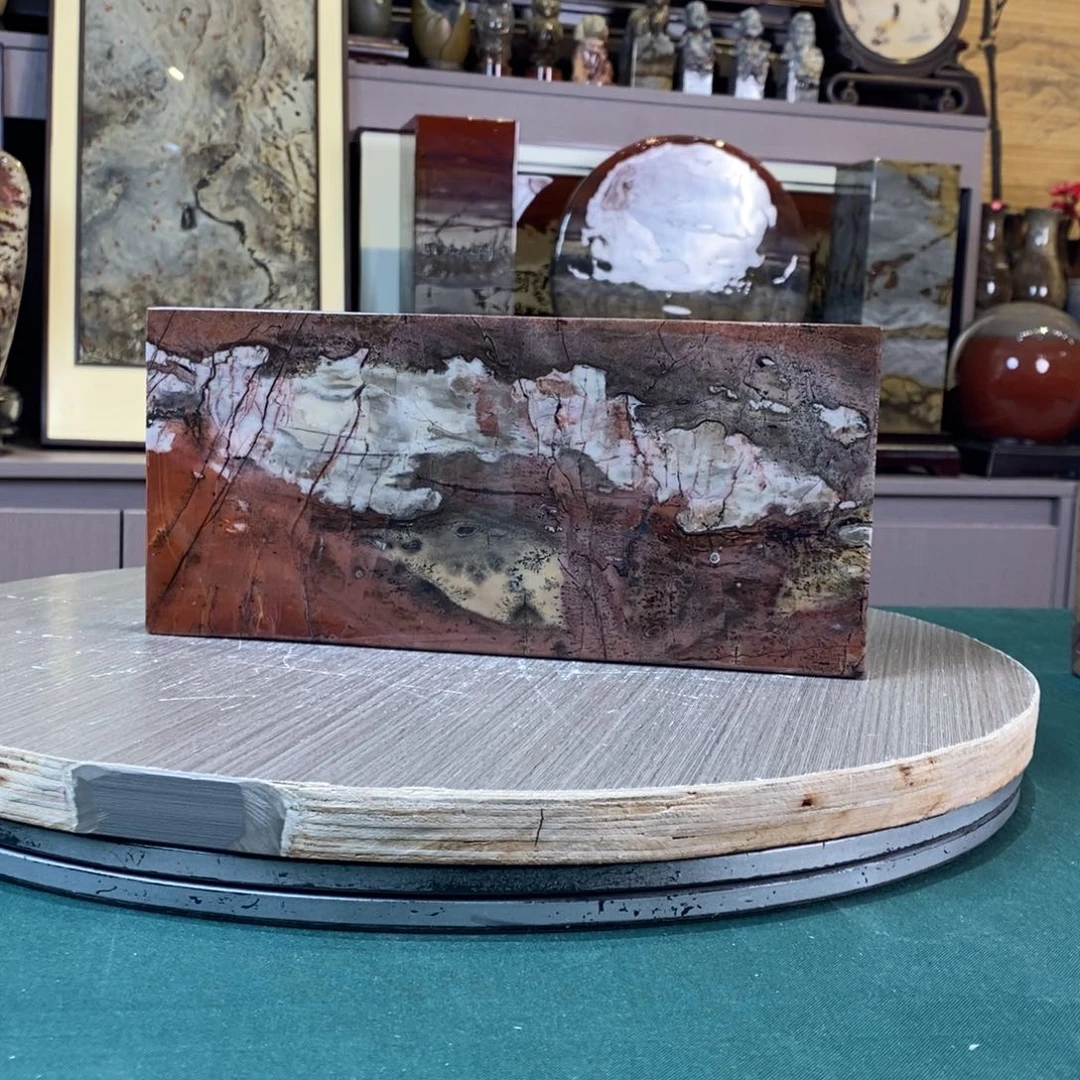 不***！石材广西国画石草花石