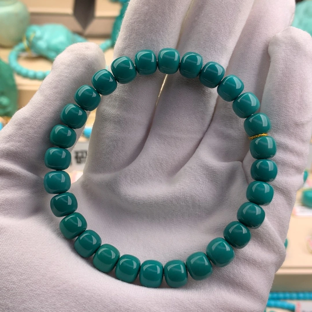 绿松石珠宝奇石未镶嵌田***栈