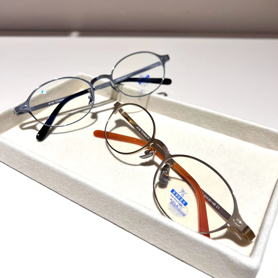 二小姐｜fake家可肉格雷系金属书呆子轻奢ins风钛架素颜眼镜框