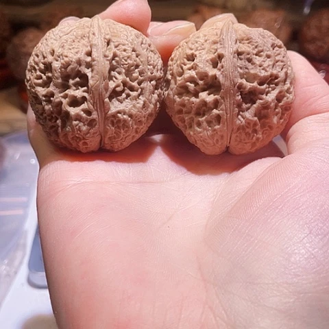 把件文玩核桃水帘绣球带彩40
