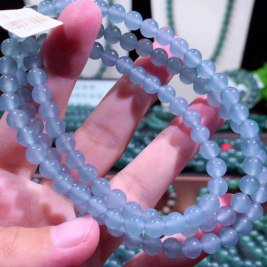 翡翠未镶嵌手链天然a货翡翠项链7