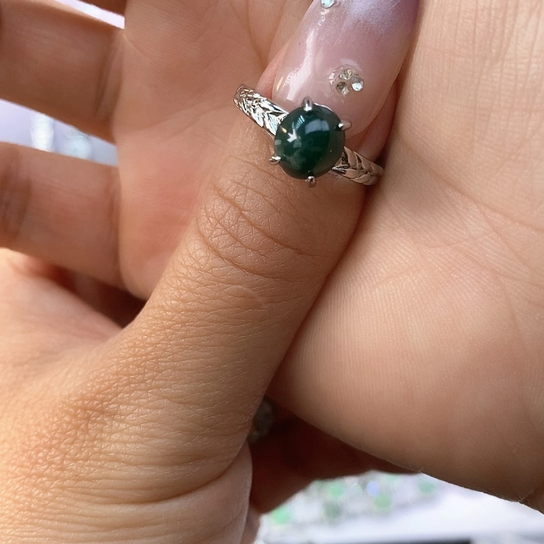 糯***子翡翠未镶嵌戒指缅甸