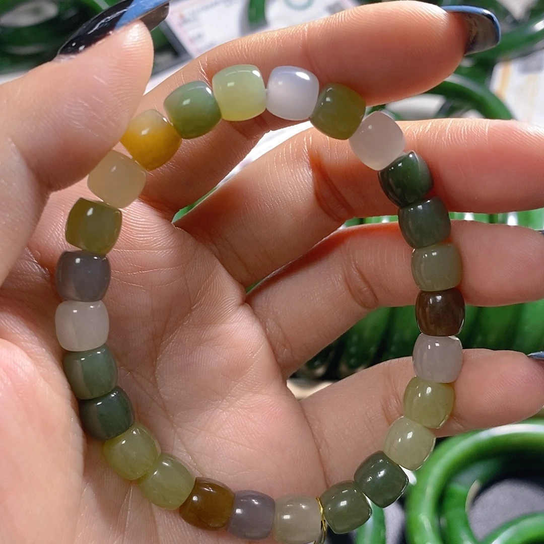 和田玉（碧玉）未镶嵌手链